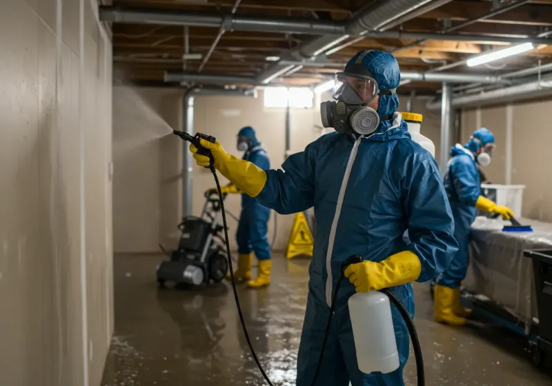 Basement Sanitization and Antimicrobial Treatment process in Norton Shores, MI